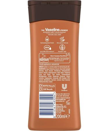 Vaseline Intensive Care Cocoa Radiant Lotion Corporelle Hydratante Pour Peau S che Peau Nourrie et clatante Hydratation 48H Avec Lipides Hydratants et Beurre de Cacao Pur 2x 200ml - Buy Online on GoSupps.com