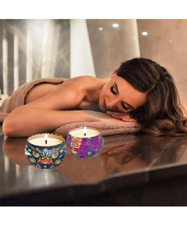 Relax Deep Sleep Scented Candles Lemon Fig Lavender Spring Fresh Rose Jasmine Vanilla Bergamot Strawberry Peppermint Rosemary Gardenia Natural Soy Wax Portable Travel Tin Fragrance -12 Pack #9 scented Candles Gift Set 12 Pack - Buy Online on GoSupps.com