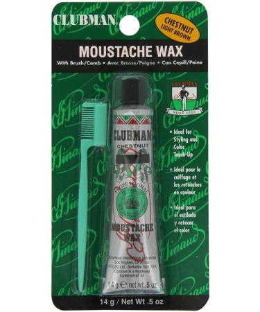 Clubman Moustache Wax Chestnut 0.50 oz - Pack of 6 - Buy Online on GoSupps.com