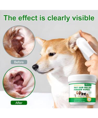 Ear Finger Wipes for Dogs & Cats- Biodegradable Pads for Ear Wax Removal, Soothing, & Deodorizing- Relieves Itching & Inflammation- Stops Head Shaking- Dog Ear Cleaner - Buy Online on GoSupps.com