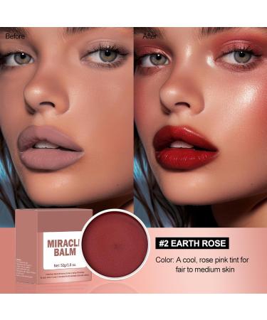 Radiant Glow Shimmering Miracle Balm - Multi-Use Highlighter Cream for Natural Radiance | Glitter for Face Lips & Body | Moisturizing Formula Perfect for Cheeks & Eyes (2# Earth Rose 85g) 2# Earth Rose 85 g (Pack of 1) - Buy Online on GoSupps.com