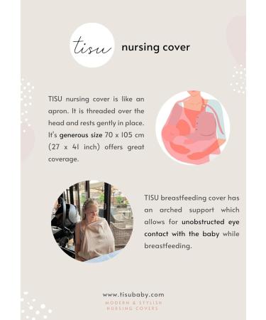 Nursing Cover for Baby Breastfeeding & Pumping | Multi-Use Car Seat Stroller Cover | Organic Muslin Cotton | TISU Mauve Pink - Buy Online on GoSupps.com