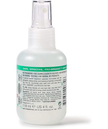 Earth Therapeutics Tea Tree Oil Foot Spray - 4 oz | Natural Refreshing Footcare Solution - Buy Online on GoSupps.com