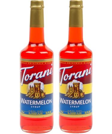Torani Watermelon Flavour Syrup 750ml bottle 2 Pack red