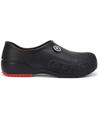 YUNGPRIME Slip-Resistant Work Shoes, Wide Women's 8-8.5/Men's 6-6.5 Black - Nursing/Chef - Buy Online on GoSupps.com