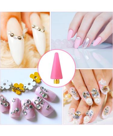 12 Pcs Rhinestone Picker Wax Replacement Tips for Nail Dotting Pen - Pink - Buy Online on GoSupps.com