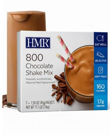 HMR 800 Shake Meal Replacement Mix | Chocolate Shake Powder to Support Healthy Weight Loss | 17g of Protein | Easy to Make | Low Calorie Food | 7 Servings Chocolate 11.13 Ounce (Pack of 1)