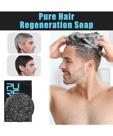 wohn&lebe 2 Pcs Pure Hair Darkening Shampoo Nutriblack Soap Nutriblack Gray Hair Shampoo White Hair Beard Shampoo Men Hair Darkening Shampoo Bar Soap Cover Nutriblack Gray Hair - Buy Online on GoSupps.com