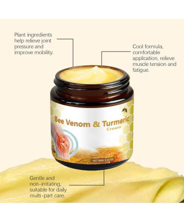 OSFRIAGE Bee Venom Turmeric Joint Cream Professional Bee Venom Joint Gel Bee Venom Joint and Bone Cream for Back Knee Hands Neck Feet -60ML (2PCS) - Buy Online on GoSupps.com