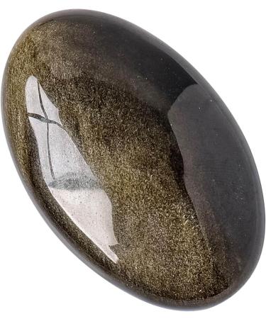Obsidian Crystal | Meditation Reiki Energy Stone - Natural Tumbled Polished Crystals Stones Tiger Eye Oval Palm Pocket Stones Meditation Reiki Energy Stone - Buy Online on GoSupps.com