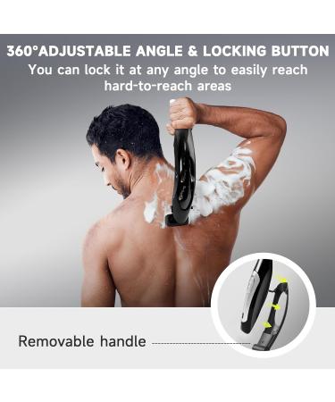 Buy Back Shaver for Men - Rechargeable Electric Body Groomer with Extreme Reach & Nose Hair Trimmer | Effortless Grooming for All Body Types - Buy Online on GoSupps.com