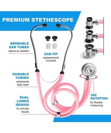 Primacare Pink Stethoscope Case with Vital Supplies - Portable Nursing Kit with Multiple Compartments - Buy Online on GoSupps.com