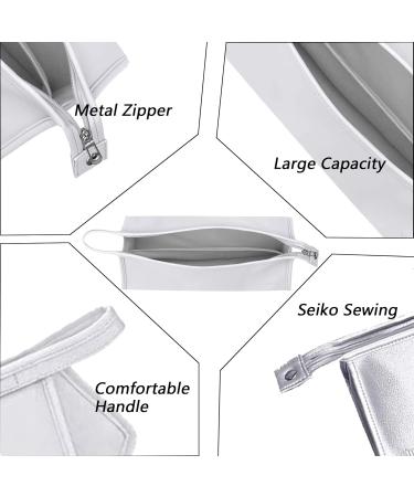  Dy Travel Bag for Dyson Airwrap Styler Complete LongSupersonic Hairdryer & Accessories Organizer PU Leather Waterproof Silver silver - Buy Online on GoSupps.com