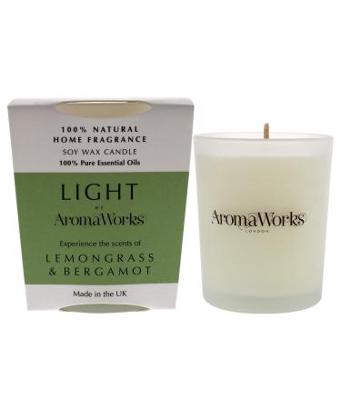 Light Candle Small - Lemongrass and Bergamot by Aromaworks for Unisex - 2.65 oz Candle
