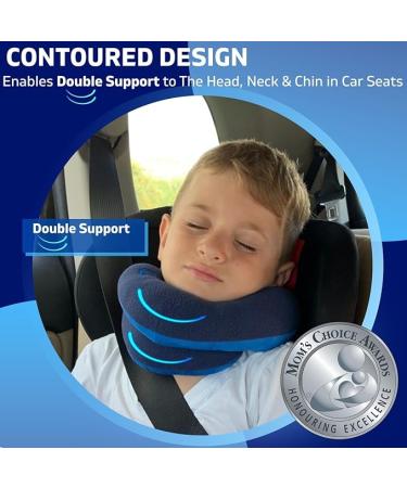 BCOZZY 3-7 Y/O Kids Travel Pillow for Car & Airplane  Soft Kids Neck Pillow for Traveling in Car Seat  Provides Double Support for Toddlers Head & Chin in Road Trips  Washable  Small Size  Navy - Buy Online on GoSupps.com