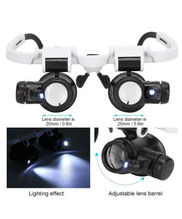 Headband Head Magnifying Glass  Reading Head Loupe  Glasses Magnifier Head Wearing Magnifying Glass with LED Light for Reading Repairing - Buy Online on GoSupps.com