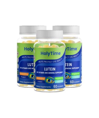 HolyTime Lutein Gummies Dietary Supplement for Eye Health Support with Lutein & Zeaxanthin Plant-Based Daily Formula with Zinc, Vitamin C & E Natural Berry Flavor Vegan Friendly (3)