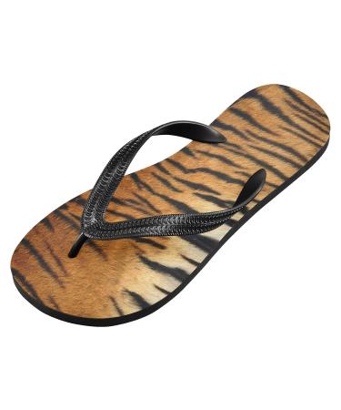 Mnsruu Tiger Print Flip Flops | Stylish & Comfortable Home Hotel Spa and Travel Footwear for Men & Women - Buy Online on GoSupps.com