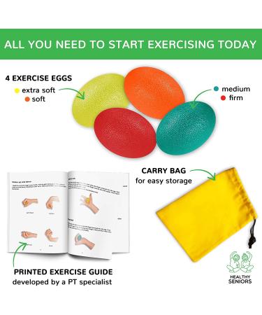 Healthy Seniors Hand Therapy Squeeze Balls - Ideal for Rheumatoid Arthritis - Buy Online on GoSupps.com