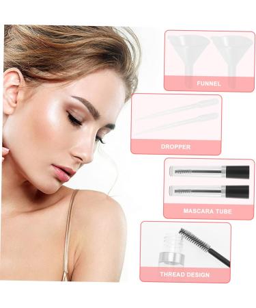 VINTORKY 2 Sets Empty Mascara Tube Bottle Lash Cosmetics Clear Eyelash Mascara Lash Kit Funnel Black Plastic - Buy Online on GoSupps.com