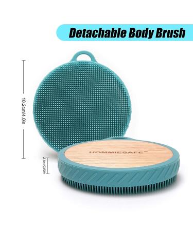 Soft Silicone Body Brush for Wet or Dry Exfoliating - Green | Sensitive Skin Scrubber & Massage Tool - Buy Online on GoSupps.com