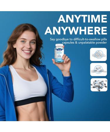 Creatine HCL Gummies 2000mg Fast Absorbing Creatine HCL for Strength & Recovery Easy-to-Take, Great-Tasting Creatine Gummies for Athletes & Fitness Enthusiasts ,More Gentle on Stomach Blueberry 60 Count (Pack of 1) - Buy Online on GoSupps.com