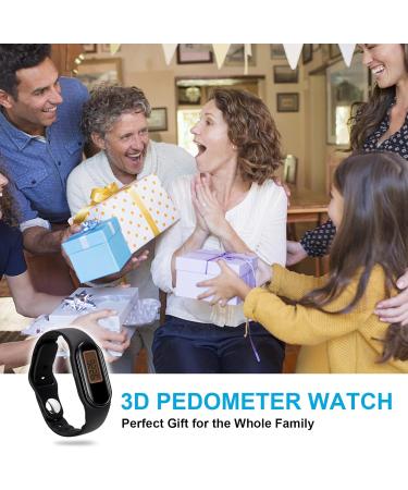 Waterproof Pedometer Watch - Simple Step Counter for Walking | Track Steps, Calories, Distance & Time | For Women, Men, Kids, & Parents - Buy Online on GoSupps.com