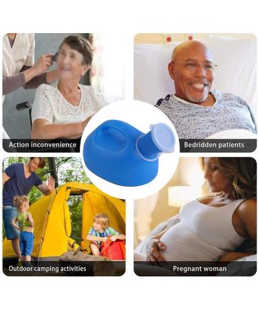 2000ml Urinal - Portable Outdoor Urine Bottle with Lid Male Pee Urinal Storage Urine Collector Ideal for Travel/Bedroom Use Great(Blue) Happy - Buy Online on GoSupps.com