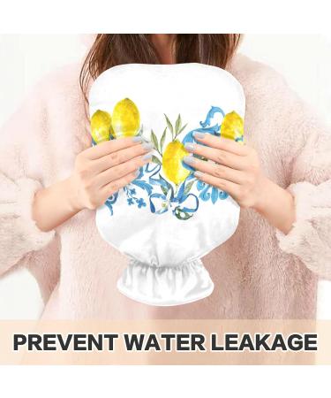 NAANLE Antique Watercolor Lemon Heat Bottle - 2L Transparent Hot Water Bottle for Bed Hand & Feet - Pain Relief & Heat Therapy - Buy Online on GoSupps.com