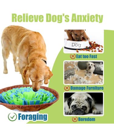 Snuffle Mat for Dogs Pet Snuffle Mat Food Sniffing Feeding Mat Natural Foraging Skills Slow Feeding Puppy Training Mat for Boredom and Stress Relief Encourages Dogs (Blue Green) - Buy Online on GoSupps.com