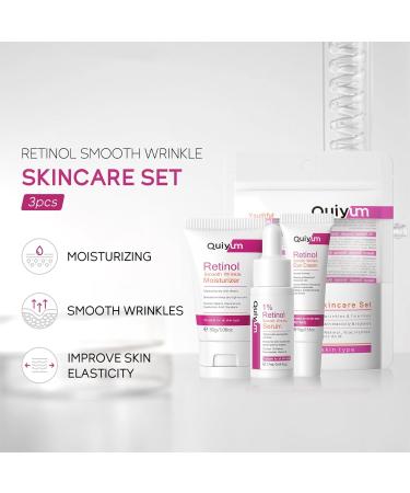 Retinol Travel Skincare Set | Hydrating Essentials for Women | Travel Size Skin Care Kit with Serum Face & Eye Cream | Perfect Beauty Gift Set - Buy Online on GoSupps.com