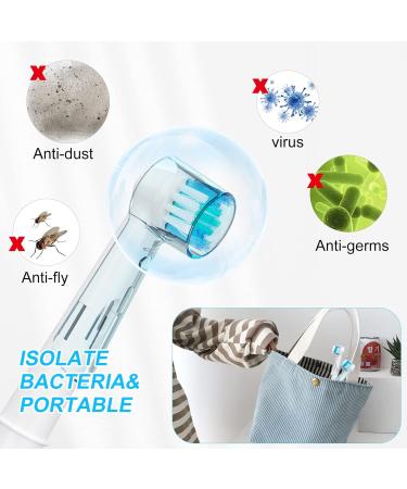 LOPHE Travel Portable Toothbrush Head Covers 8Pcs Plastic Toothbrush Head Protector Cap Dustproof Electric Toothbrush Protective Case for Home Outdoor Camping Hiking Travel Bathroom - Buy Online on GoSupps.com