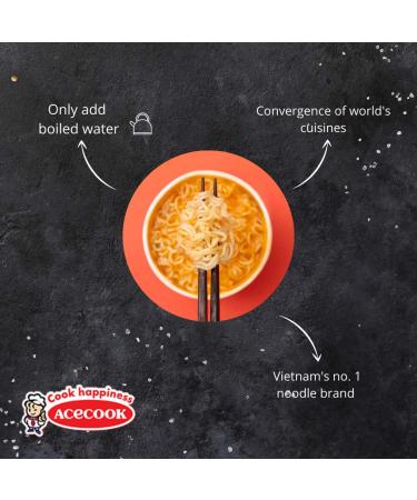 ACECOOK HH Instant Noodles Chicken - 30 Pack (74g Each) | Best International Shipping - Buy Online on GoSupps.com