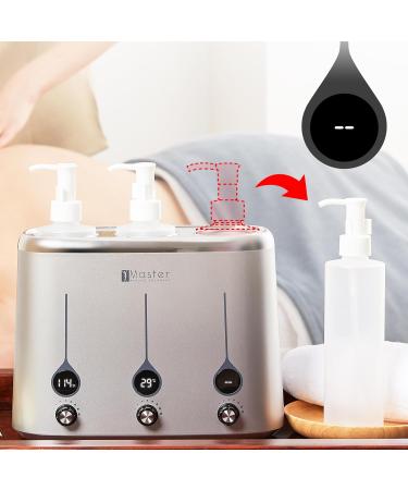 Master Massage Gen-II 3-Oil Bottle Warmer with Temperature Controller & LED Display | Includes 3 Dispenser Bottles for Massage Oils & Lotions - Perfect for Professional Therapy - Buy Online on GoSupps.com