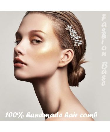 Bridal Wedding Hair Clip Comb Handmade Rhinestone Hair Clip HeadPieces for Women Bridal Headpiece Hair Accessories Bridal Hair Accessories for Women and Girls (Rhinestone Hair Comb) (Silver) - Buy Online on GoSupps.com