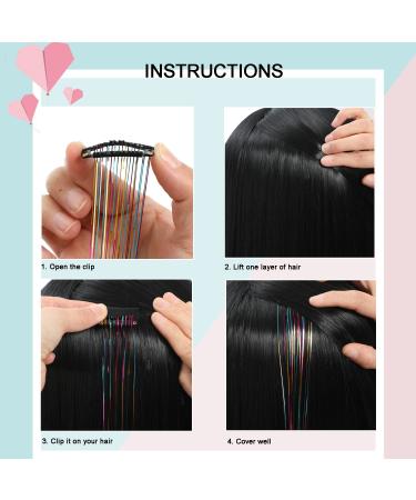 6-Piece Fairy Pink Clip-in Hair Tinsel Kit - Heat Resistant 23.6 Glitter Tinsel Extensions for Women, Girls, Kids - Buy Online on GoSupps.com