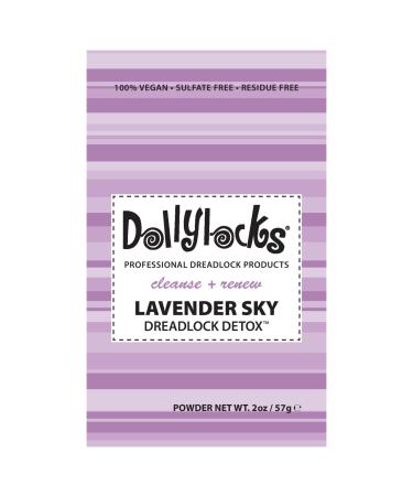 Dollylocks Dreadlock Detox- Organic Deep Cleansing Formula Clarifying & Hydrating Remove Buildup Oil Dirt Trapped Odor & Mold from Roots to Ends PH Balanced 2 Oz (Lavender Sky) Lavendar Sky