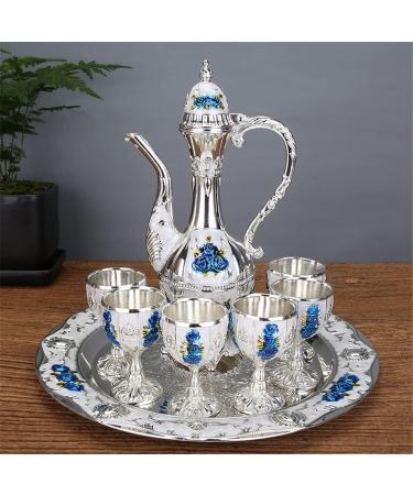 Wine Set Wine Decanter Pumpkin Style Hip Flask A Cup of Wine Home Bar Metal Drinking Bottle Wine Cup Set White Wine (Color : B) - Buy Online on GoSupps.com