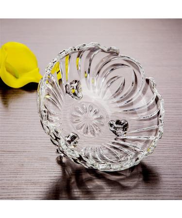Fruit for Kitchen Household Small Glass Fruit Snack Candy Plate Three-Legged Design Fruit Bucket Creative Mini Fruit Plate Dessert Decorative Fruit Plate Tableware - Buy Online on GoSupps.com
