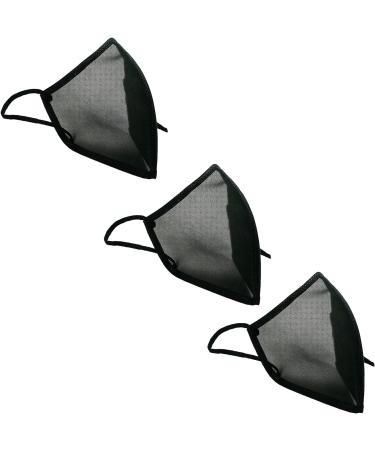 Formitanss small breathable 3D mesh mask black small 14.5x9.5cm filter and breathable facial turban Children's dust mask suitable for school outdoor - Buy Online on GoSupps.com