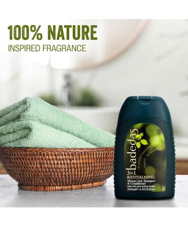 Badedas Revitalising Shower Gel Shampoo & Conditioner 200ml (PACK OF 6) 6.77 Fl Oz (Pack of 6) - Buy Online on GoSupps.com