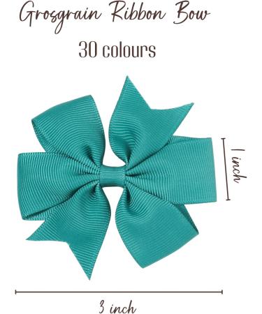 60pcs 3 Baby Girls Hair Bows Alligator Clips - Grosgrain Ribbon Barrettes for Kids & Teens - Solid Colors - Perfect Gift Set - Buy Online on GoSupps.com