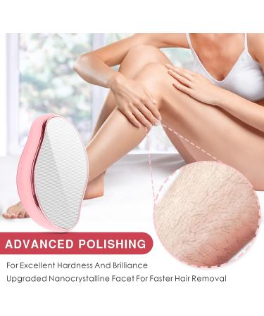 Crystal Hair Eraser - Reusable Hair Removal Tool for Men and Women - Painless Exfoliation - Magic Hair Remover for Back, Arms, Legs - Mistyrose - Buy Online on GoSupps.com