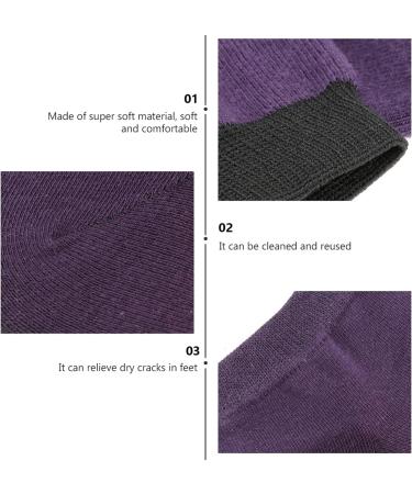 Milisten 5 Pairs Moisturizing Socks Foot Moisturising Socks Slipper Socks Dry Hard Cracked Skin Socks Cracked Spa Socks Moisturizing Heel Socks Dry Feet Anti-Crack Cotton Ankle Socks Purple - Buy Online on GoSupps.com