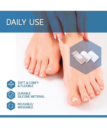 BENNARA Hammer Toe Straightener with Toe Splint & 3 Gel Toe Caps | Relief from Corns, Calluses, Blisters, & Hammer Toes | Silicone Toe Wrap Set - Buy Online on GoSupps.com