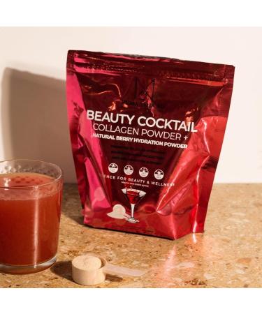 Beauty Cocktail Powder | Natural Berry Hydration Premium Marine Daily Electrolyte Drink Mix for Skin Hydration Radiance & Smooth Texture for Hair Nails & Complexion | 30 Servings | 11.3 oz - Buy Online on GoSupps.com