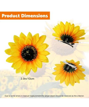 10 Beautiful Sunflower Hair Clips - Duck Beak Style for Ladies | Perfect for Parties Beach Vacations & Weddings - Buy Online on GoSupps.com