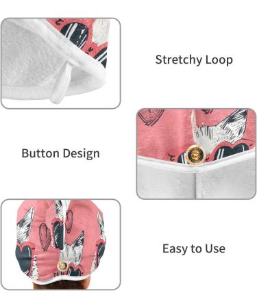 Shop Cat Sunglasses Pink Hair Towel 2 Pack | Super Absorbent Quick Dry Hair Turbans for Women & Girls - Buy Online on GoSupps.com