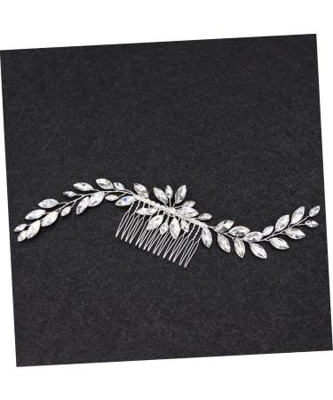 DOITOOL Crystal Hair Comb Bridal Wedding Headpiece Leaf Hair Pin Rhinestone Headpiece Jewelry Hair Comb Rhinestone Hair Clip Rhinestone Barrettes Tiara Bride Manual Hair Piece - Buy Online on GoSupps.com