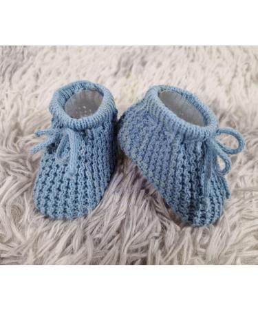 Royal Icon Baby Booties 0-3 Months - Warm & Safe Slippers for Baby Boys & Girls - Newborn Baby Boots Ri401 in Dusty Blue - Buy Online on GoSupps.com